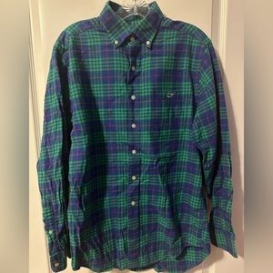 Vineyard Vines slim fit tucker shirt flannel size medium